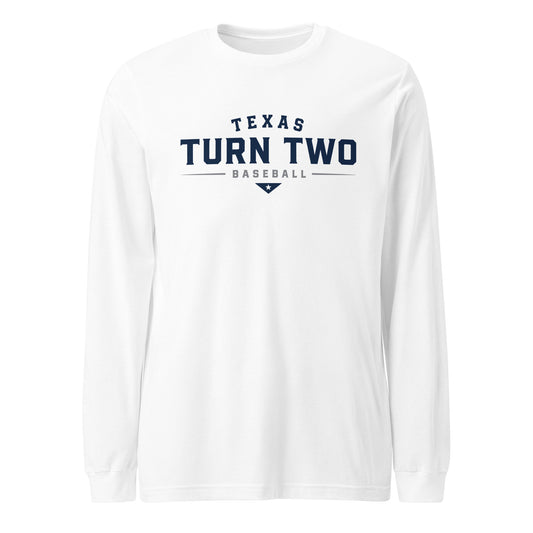 Performance | Long Sleeve Tee | Texas Turn Two Baseball | Modern Script Logo