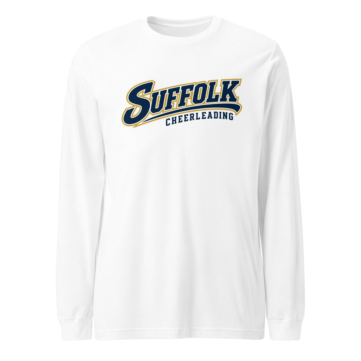 Performance | Long Sleeve Tee | Suffolk University Cheerleading | Athletics Logo
