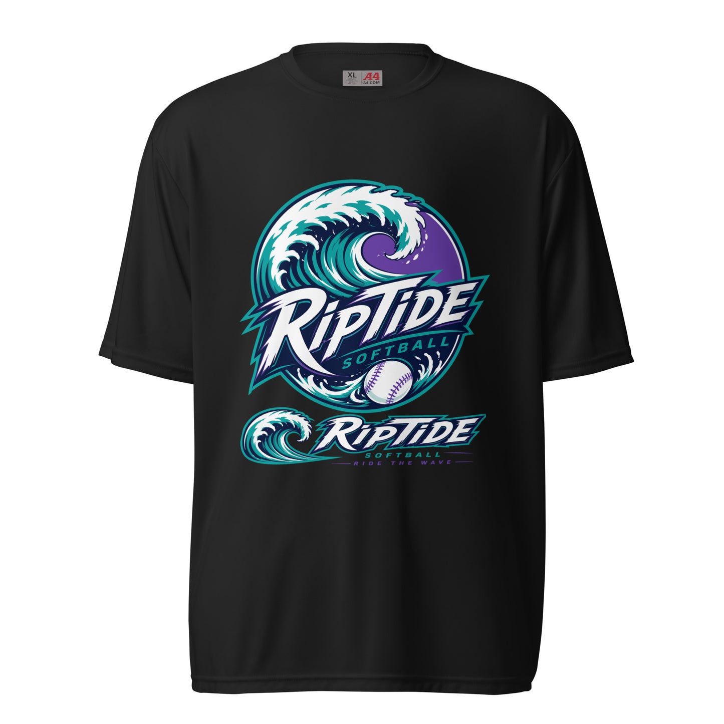 Active | Moisture Wicking Shirt | RipTide Softball | Crest Logo
