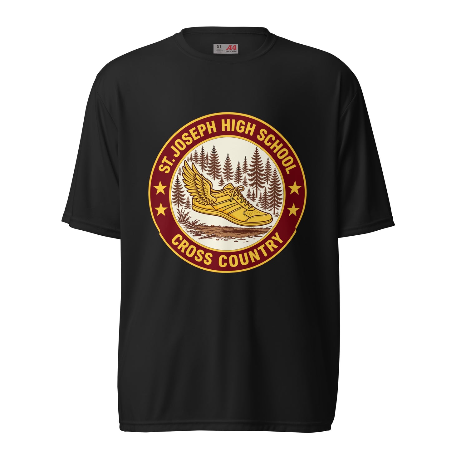 Active | Moisture Wicking Shirt | St. Joseph High School - Cross Country | Badge Logo