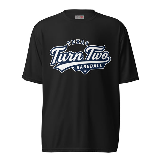 Active | Moisture Wicking Shirt | Texas Turn Two Baseball | Athletics Logo