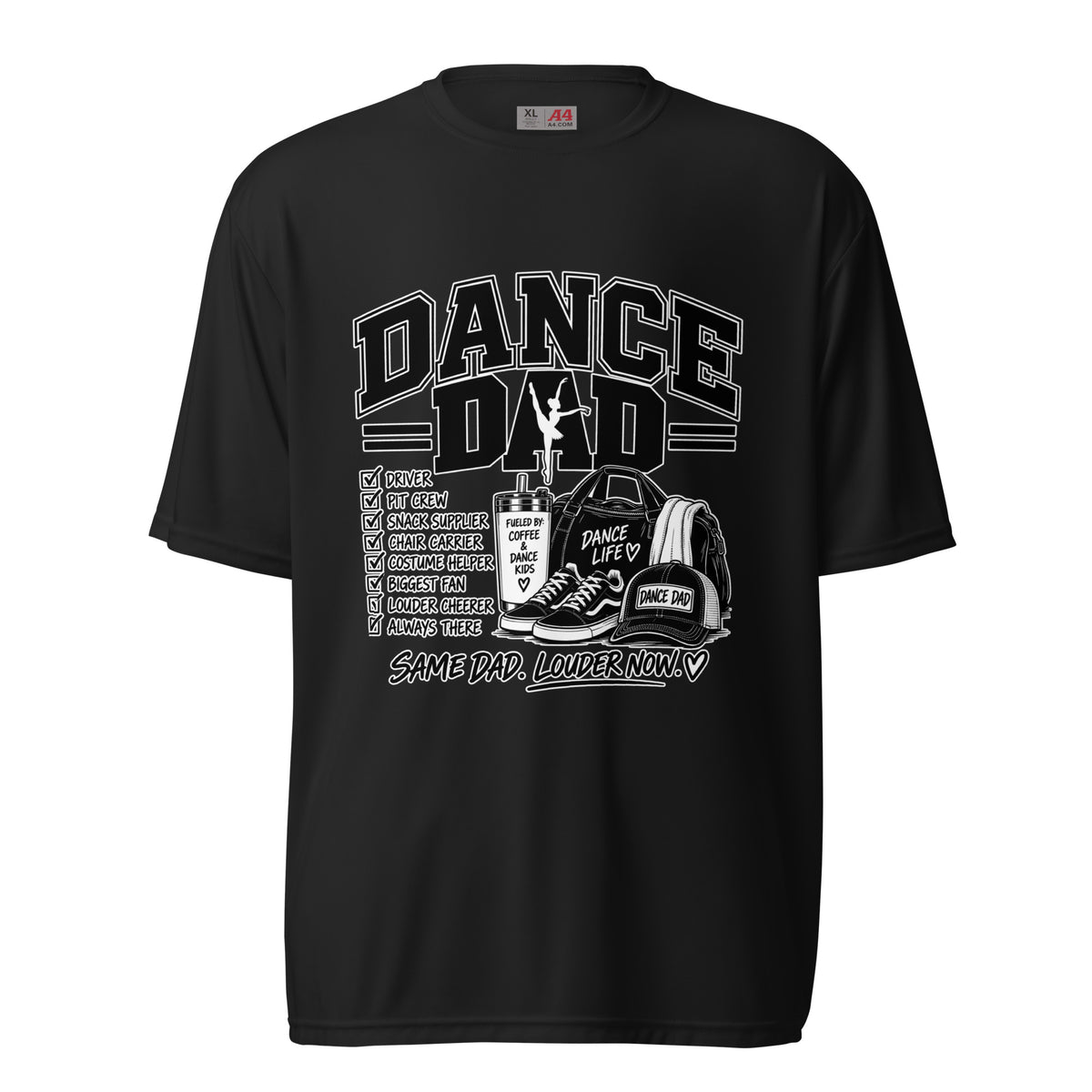 Active | Moisture Wicking Shirt | Dance Life | Dad Crest Logo
