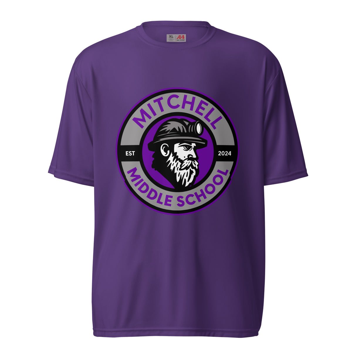 Active | Moisture Wicking Shirt | Mitchell Middle School Softball | Badge Logo