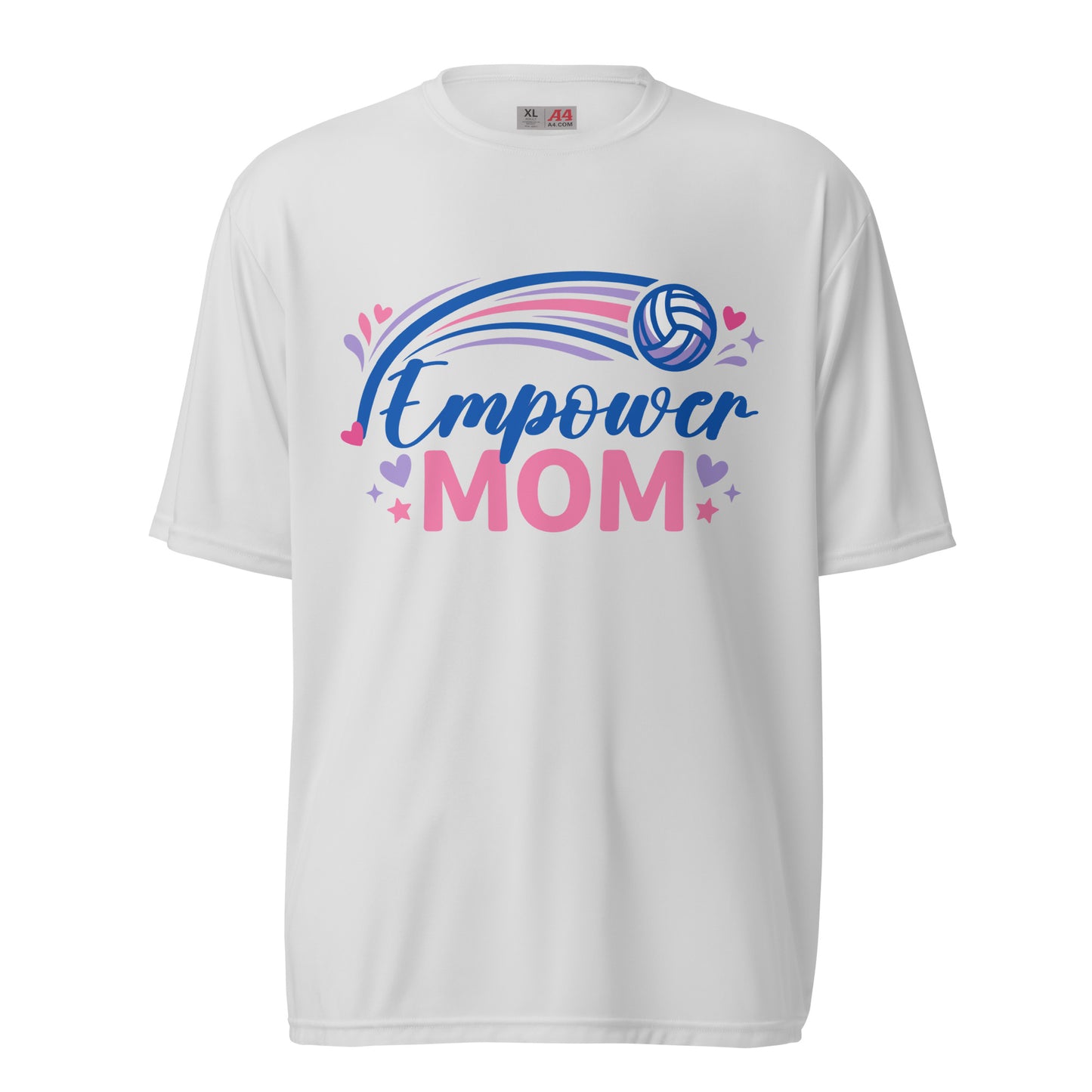 Active | Moisture Wicking Shirt | Empower Volleyball Club | Mom Crest Logo