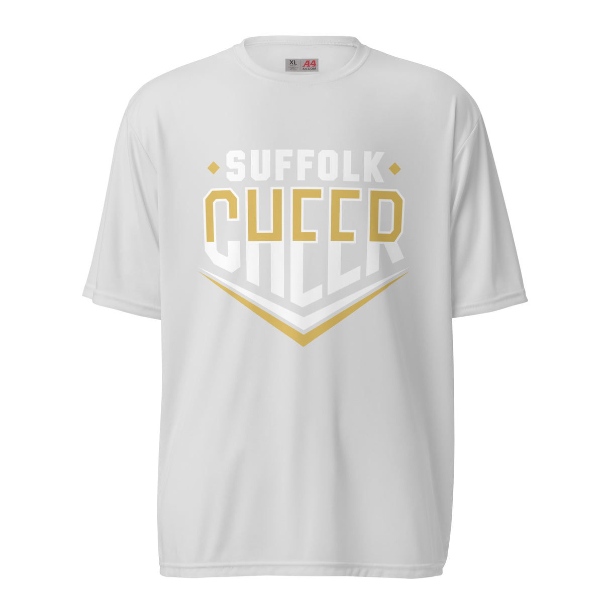 Active | Moisture Wicking Shirt | Suffolk University Cheerleading | Emblem Logo