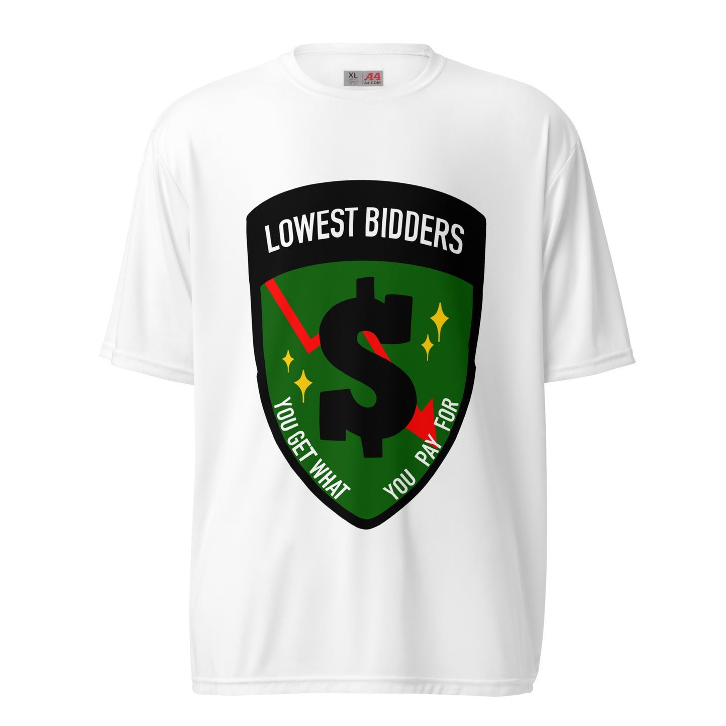 Active | Moisture Wicking Shirt | The Lowest Bidders | Emblem Logo
