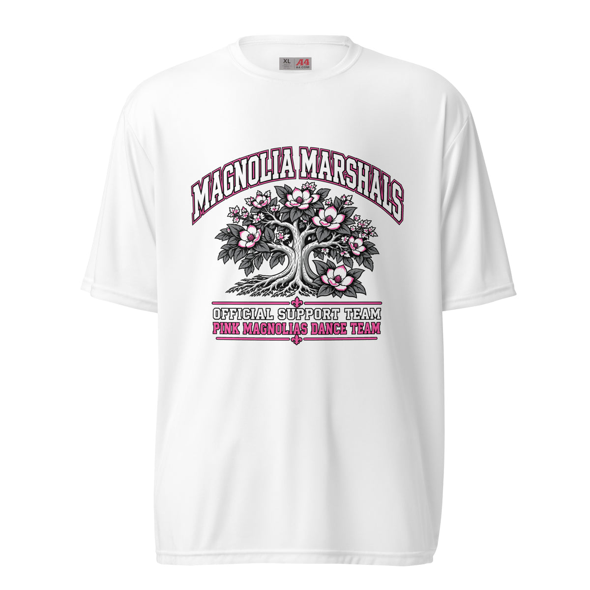Active | Moisture Wicking Shirt | Pink Magnolias Dance | Crest Logo
