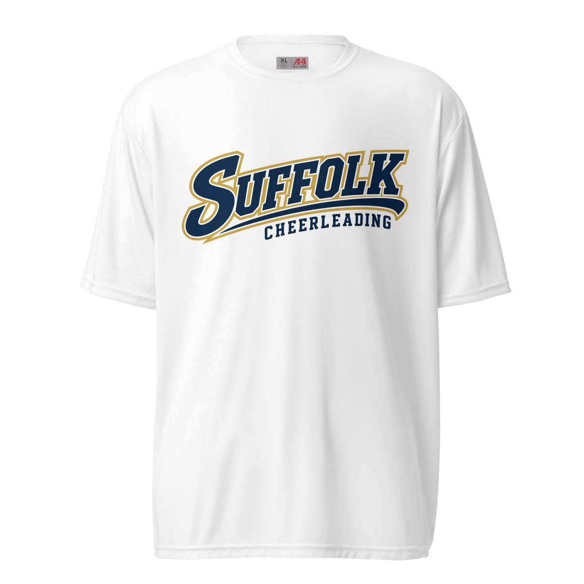 Active | Moisture Wicking Shirt | Suffolk University Cheerleading | Athletics Logo