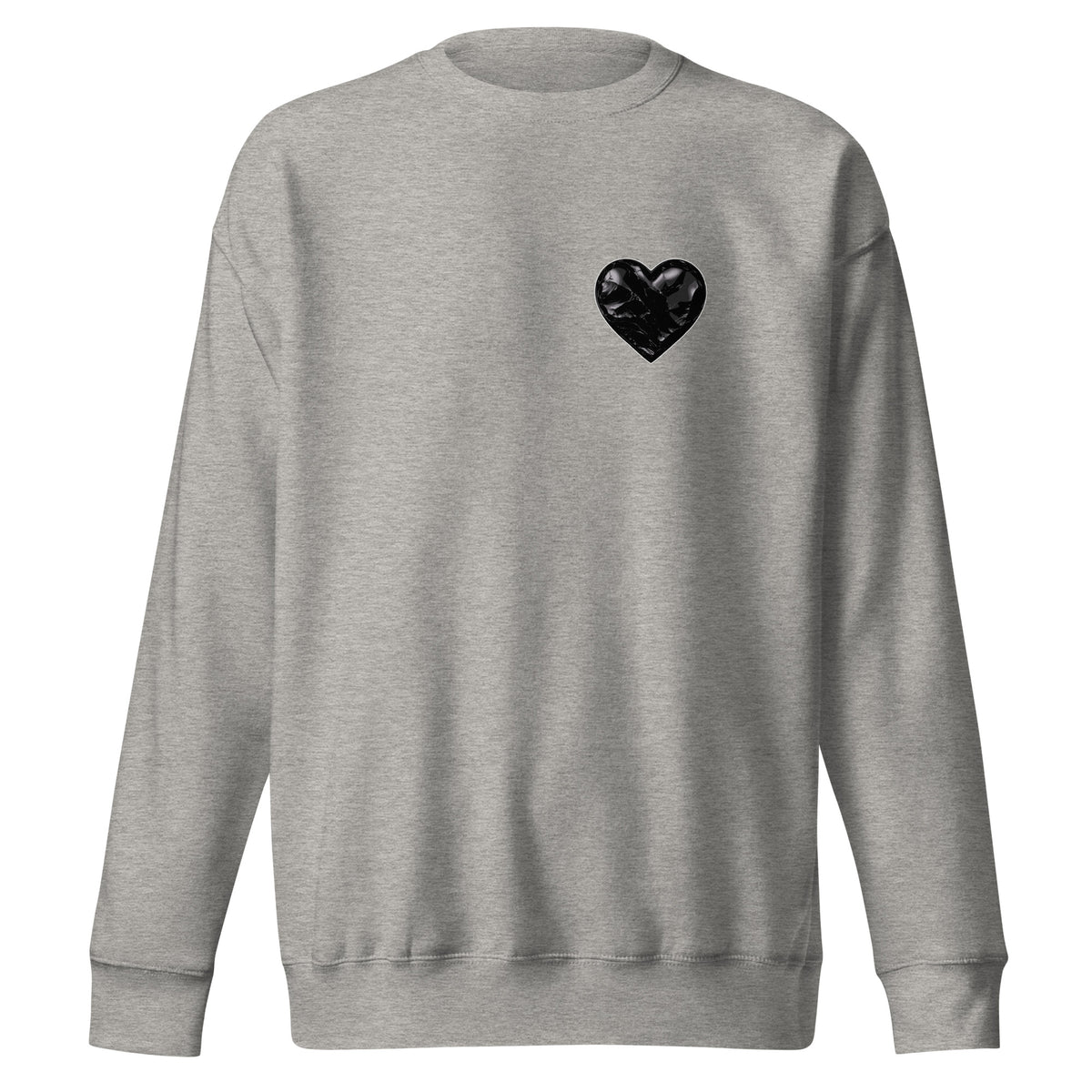 Performance | Crewneck | Obsidian Heartbeat | Heart Crest Logo