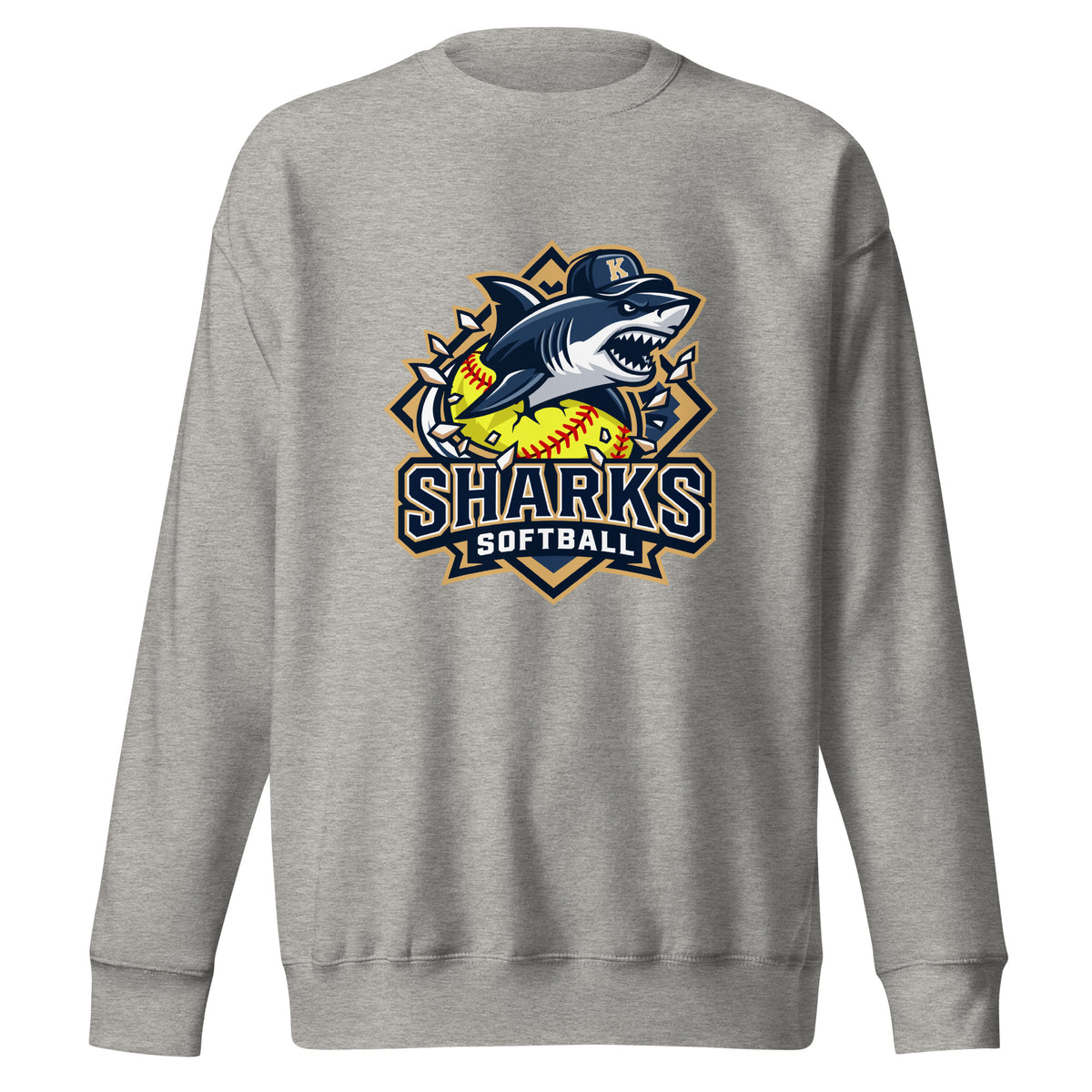 Performance | Crewneck | Sharks Diamond Sports | Crest Logo