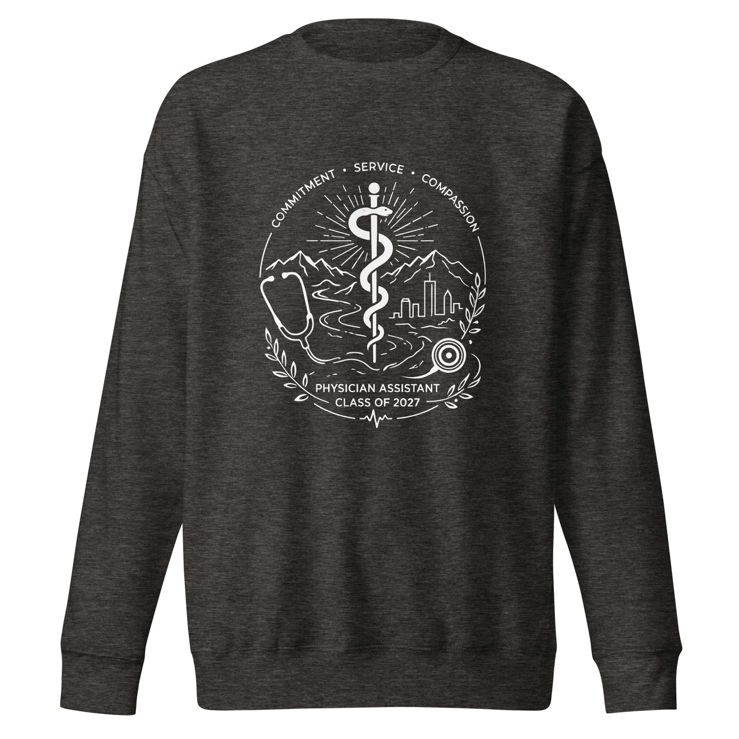 Performance | Crewneck | Trine PA program | Crest Logo