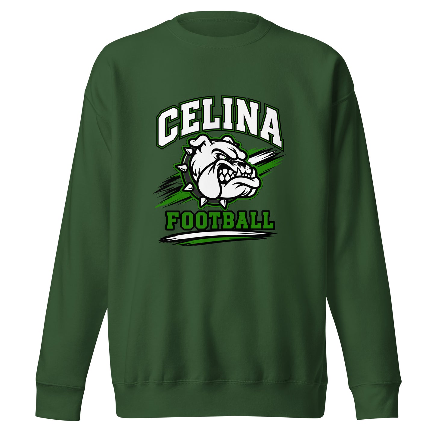 Performance | Crewneck | Celina Black Football | Emblem Logo