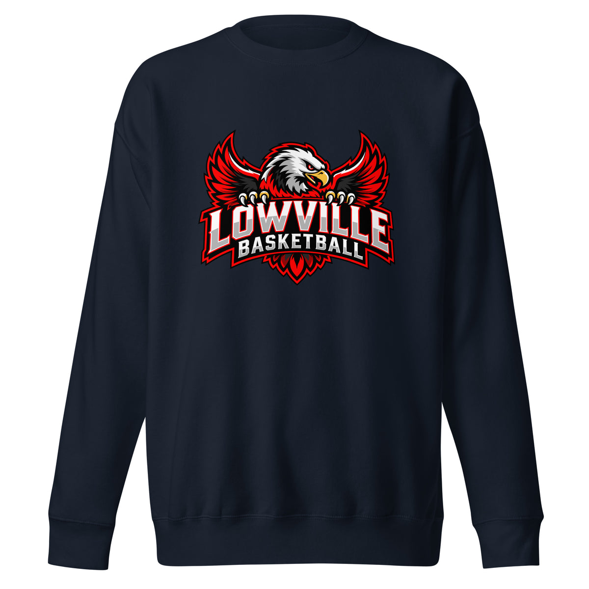 Performance | Crewneck | Lowville Girls Basketball | Emblem Logo