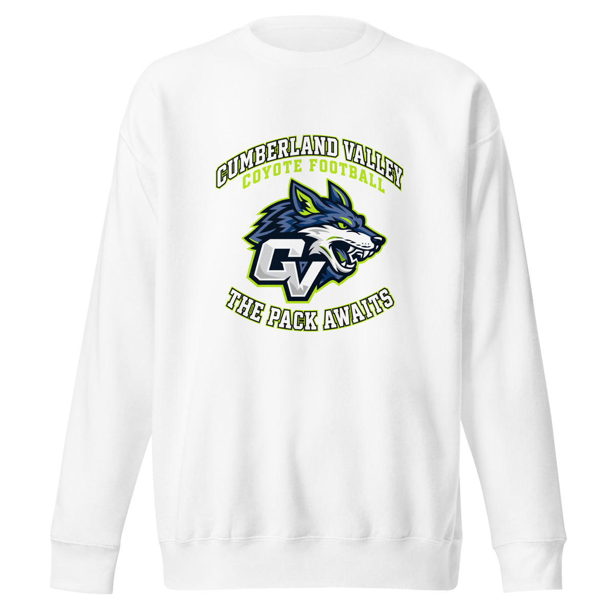 Performance | Crewneck | Cumberland Valley Coyotes Football | Emblem Logo