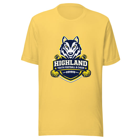 Performance | T-Shirt | Highland youth football and cheer | Emblem Logo