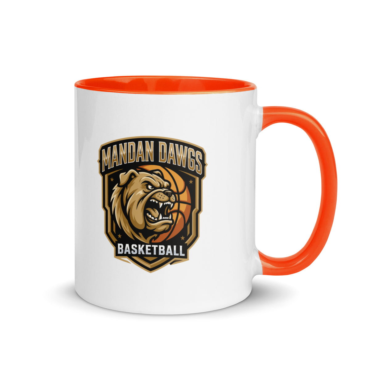 Coffee Mug | Mandan Dawgs Basketball | Shield Logo