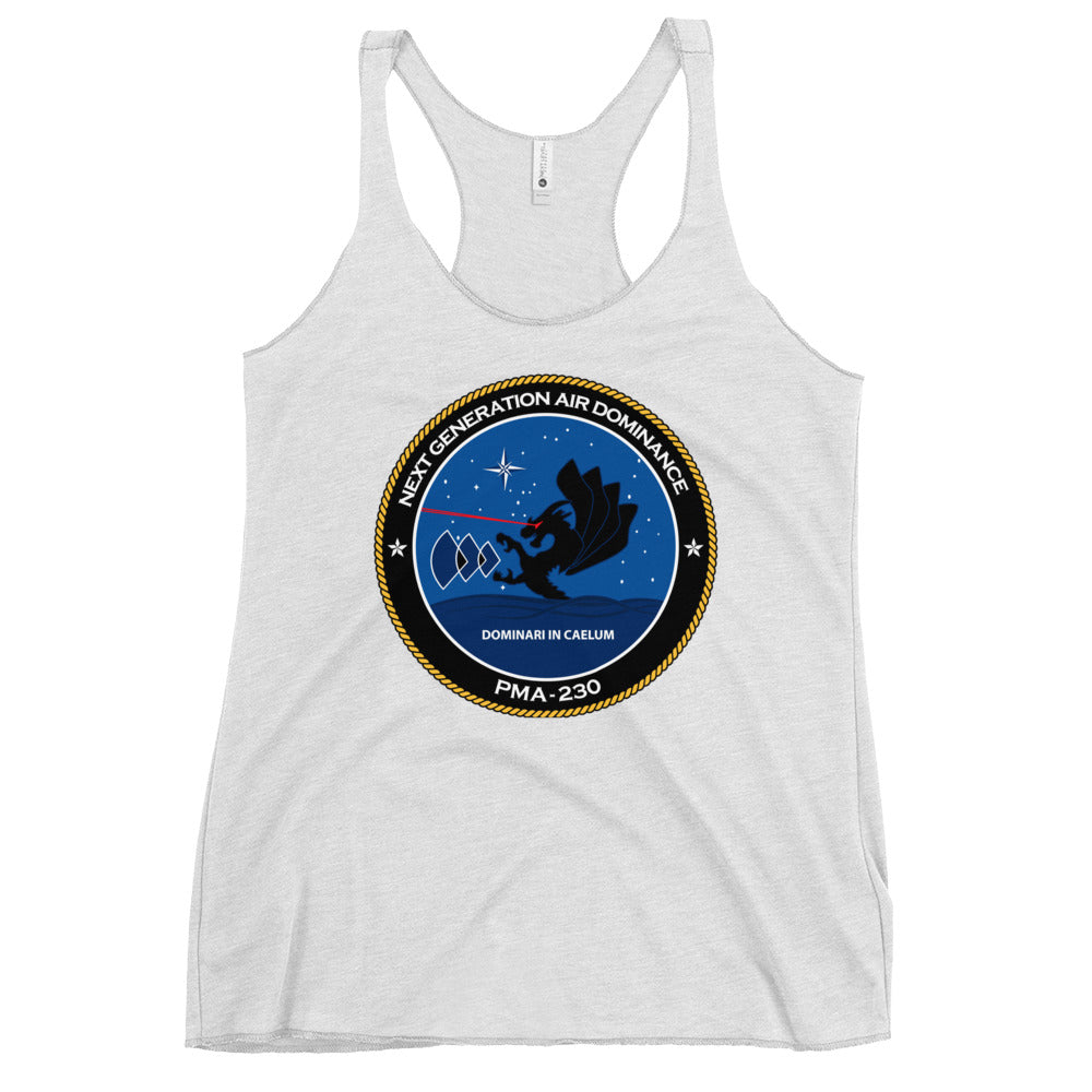 Performance | Thin Racerback Tank Top | Next Generation Air Dominance | Badge Logo