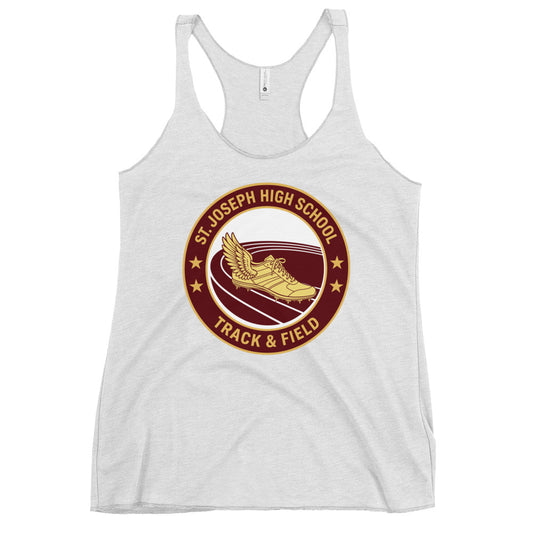 Performance | Thin Racerback Tank Top | St. Joseph High School - Track & Field | Badge Logo