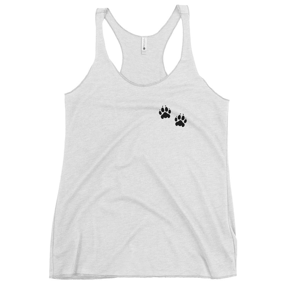 Performance | Thin Racerback Tank Top | Orange Wave Marching Band | Paw Mark Logo
