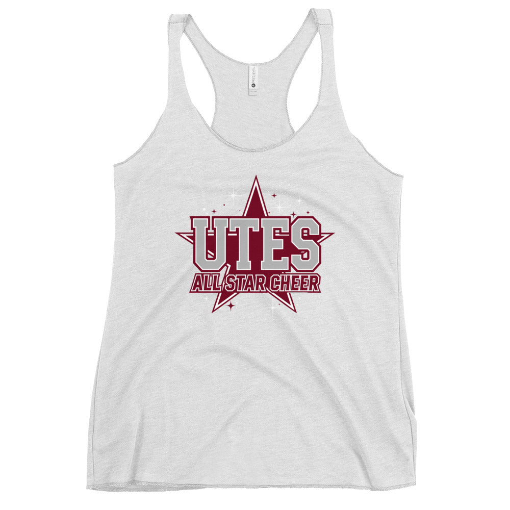 Performance | Thin Racerback Tank Top | Utes Allstar Cheer | Crest Logo