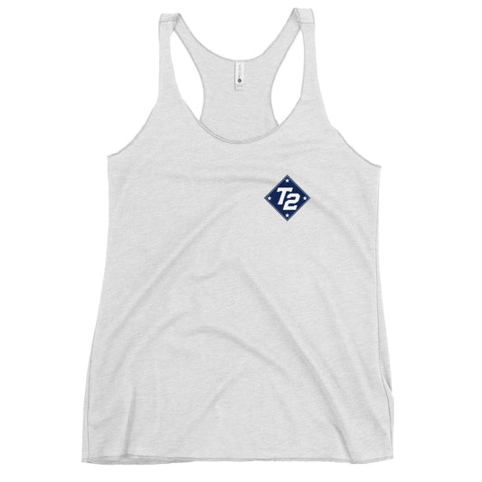 Performance | Thin Racerback Tank Top | Texas Turn Two Baseball | Crest Logo