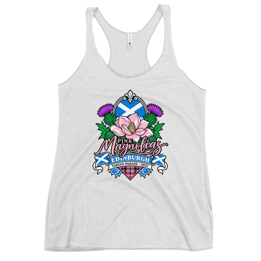 Performance | Thin Racerback Tank Top | Pink Magnolias Dance | Valor Logo