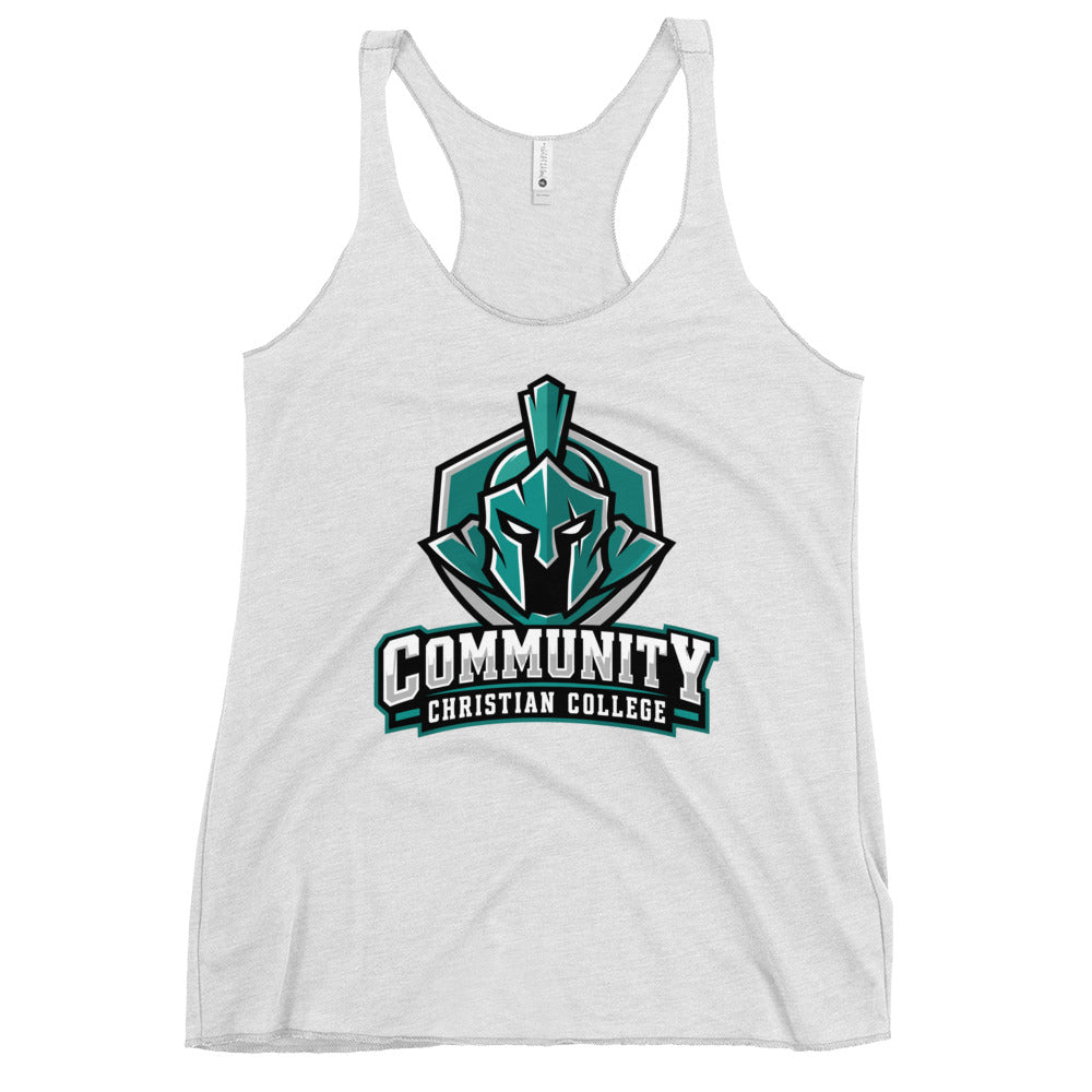 Performance | Thin Racerback Tank Top | Community Christian College | Vanguard Athletic Logo