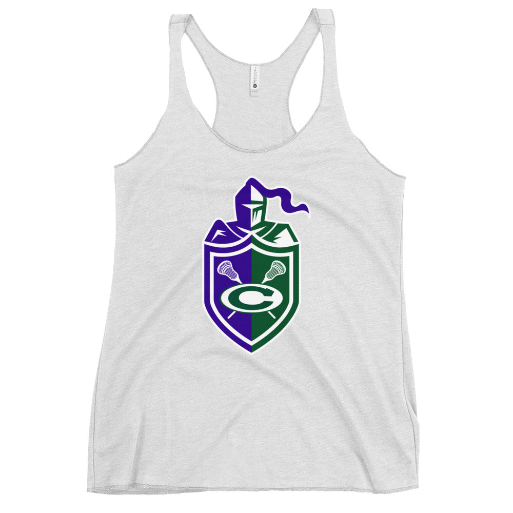 Performance | Thin Racerback Tank Top | Central West Girls Lacrosse | Crest Logo