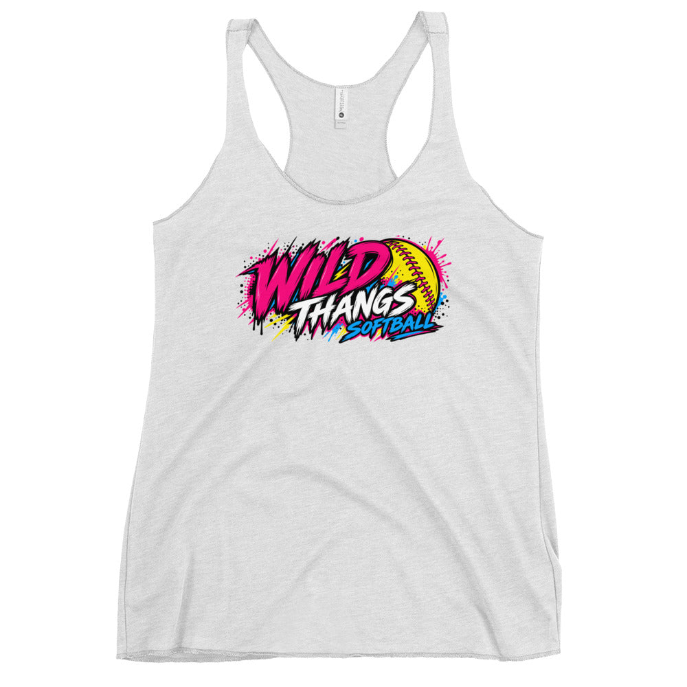 Performance | Thin Racerback Tank Top | Wild Thangs | Ironclad Fastpitch Logo