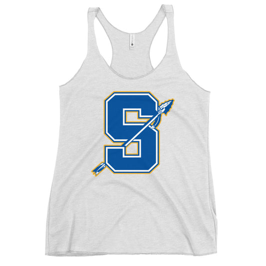 Performance | Thin Racerback Tank Top | Senatobia Warriors Baseball | Lettermark Logo