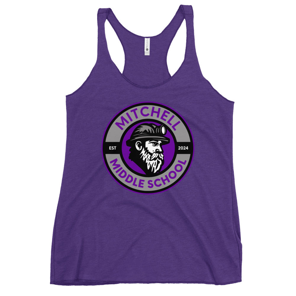 Performance | Thin Racerback Tank Top | Mitchell Middle School Softball | Badge Logo