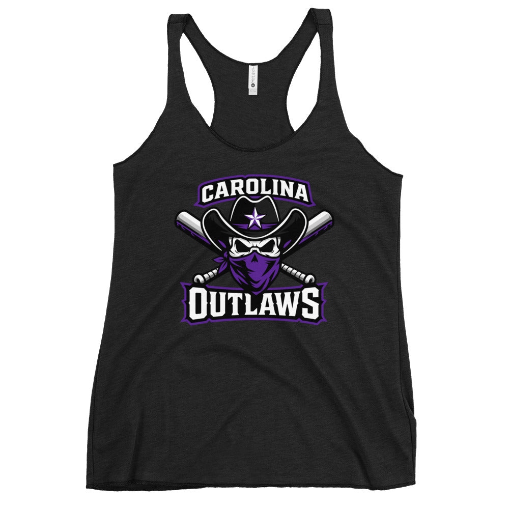 Performance | Thin Racerback Tank Top | Carolina Outlaws Baseball | Crest Logo