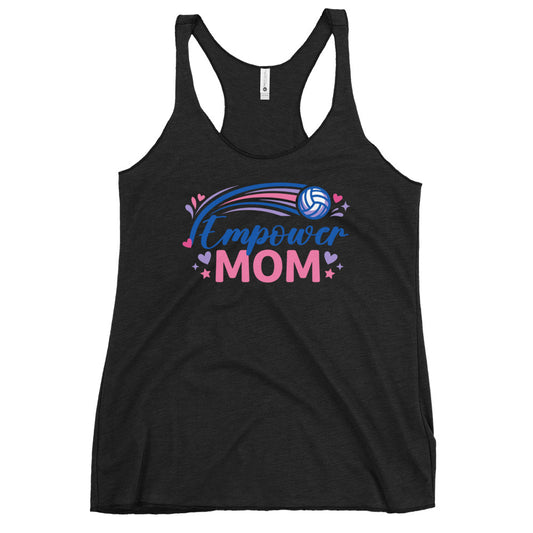 Performance | Thin Racerback Tank Top | Empower Volleyball Club | Mom Crest Logo