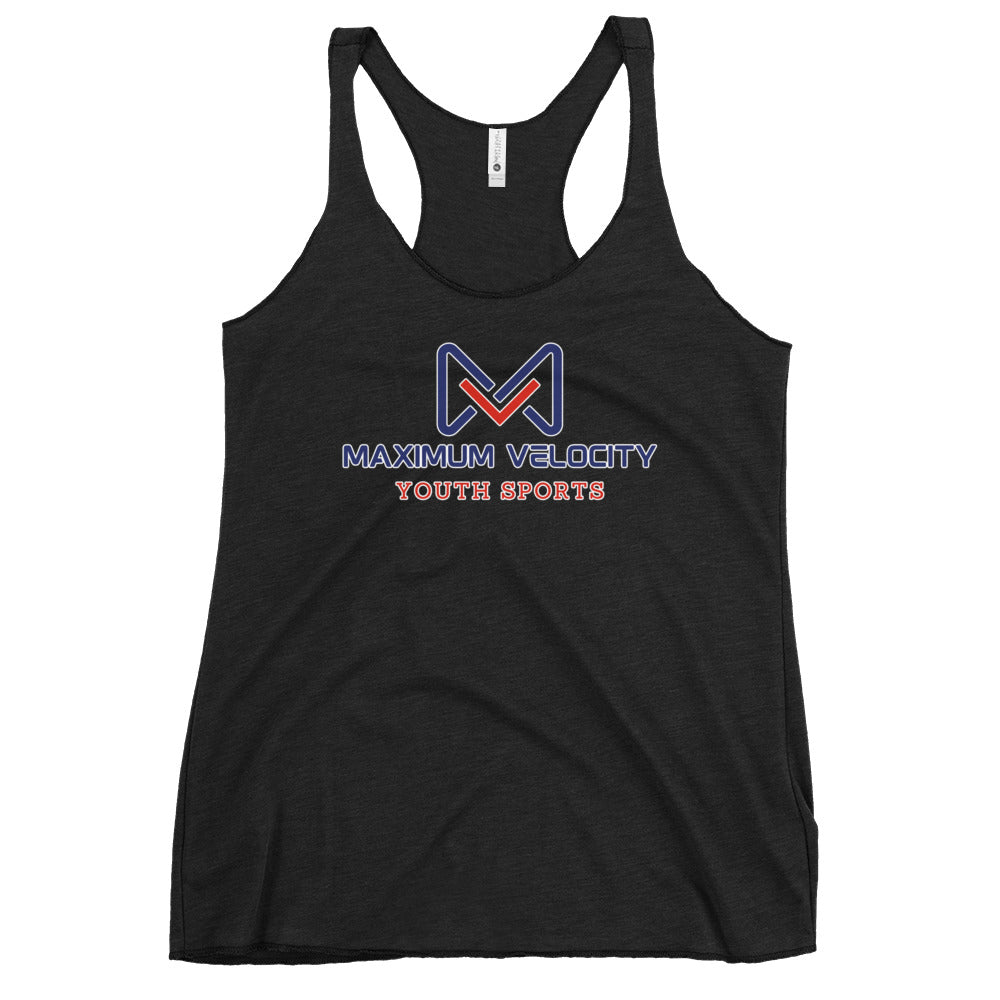 Performance | Thin Racerback Tank Top | Maximum Velocity Youth Sports | Emblem Logo
