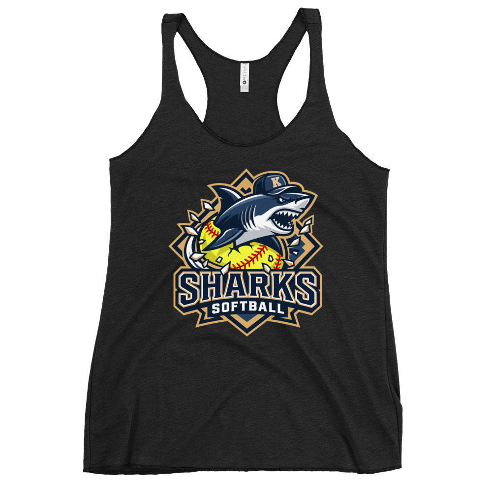Performance | Thin Racerback Tank Top | Sharks Diamond Sports | Crest Logo