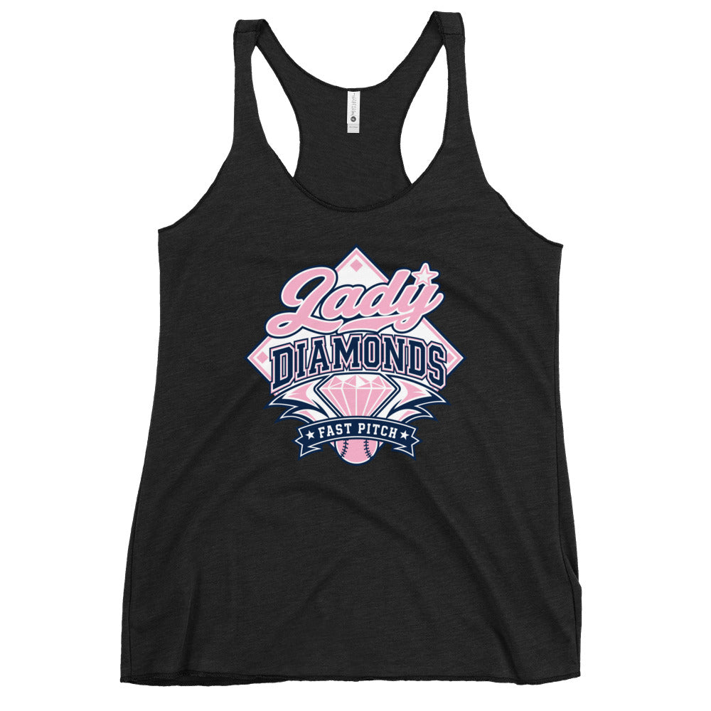 Performance | Thin Racerback Tank Top | Lady Diamonds | Emblem Logo