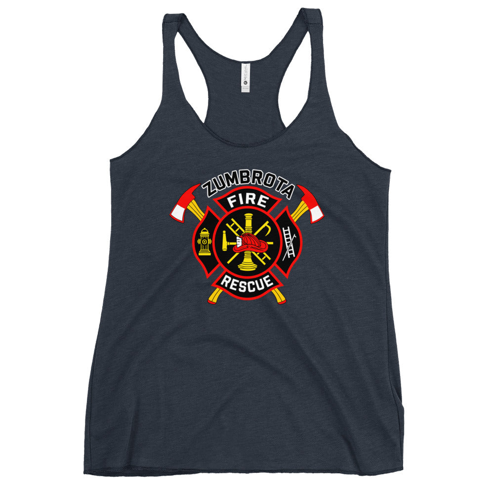 Performance | Thin Racerback Tank Top | Zumbrota Fire Department | Vanguard Logo
