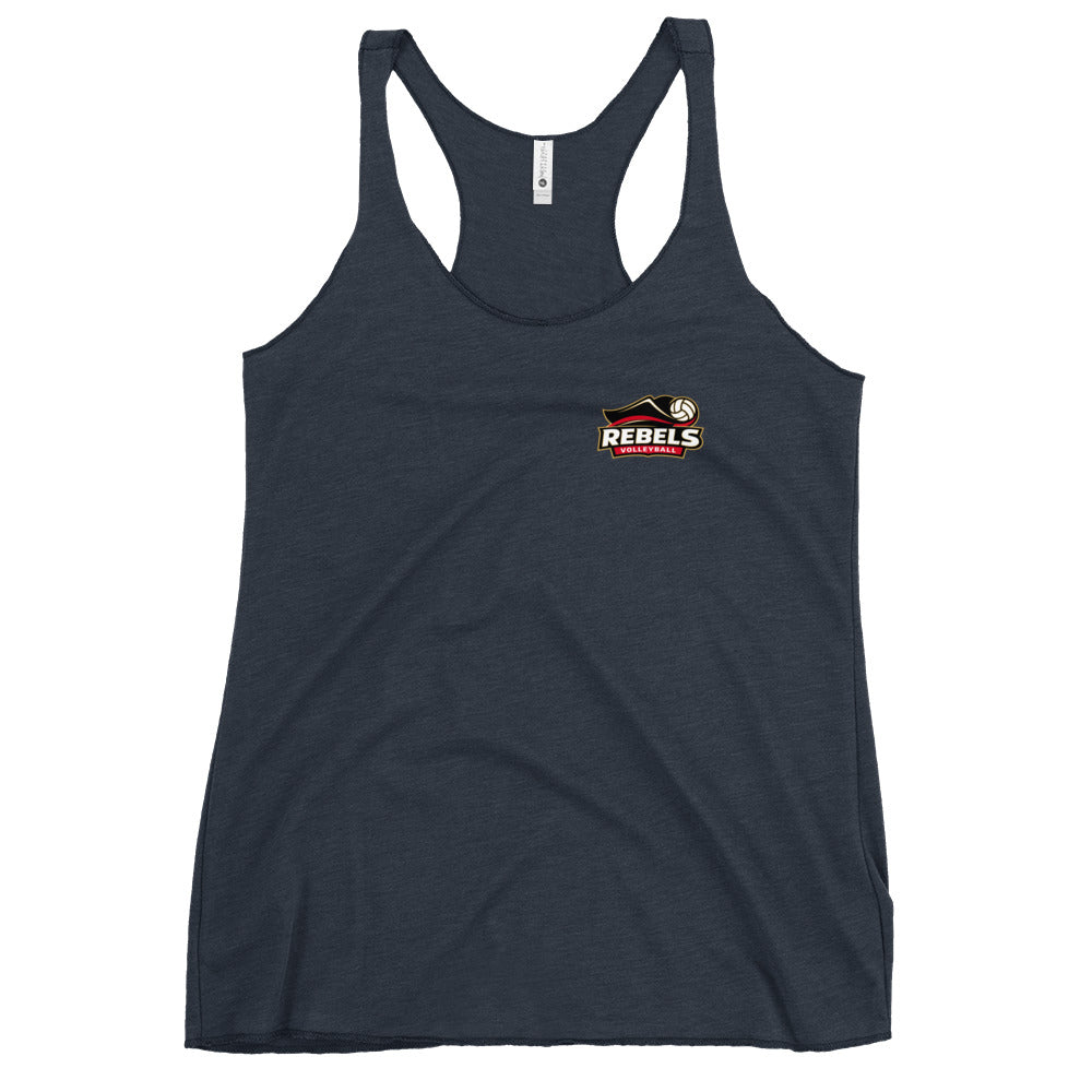 Performance | Thin Racerback Tank Top | Rebels Volleyball Club | Crest Logo