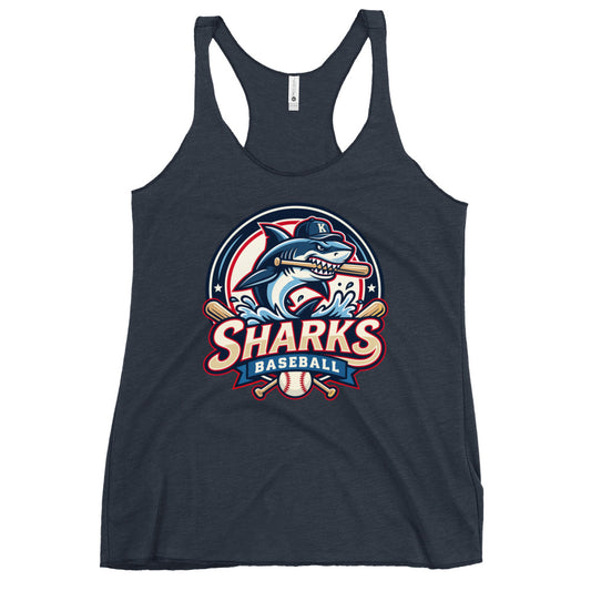 Performance | Thin Racerback Tank Top | Sharks Diamond Sports | Emblem Logo