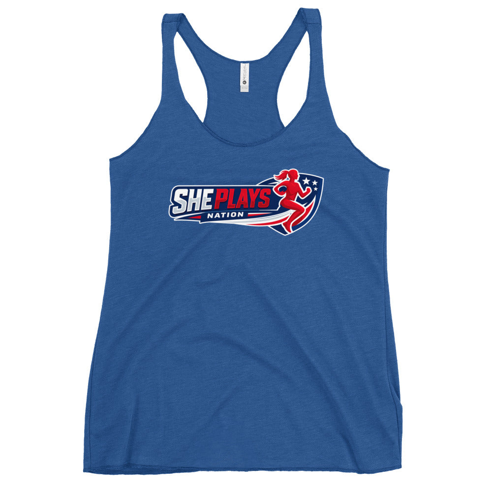 Performance | Thin Racerback Tank Top | She Plays Nation | Crest Logo
