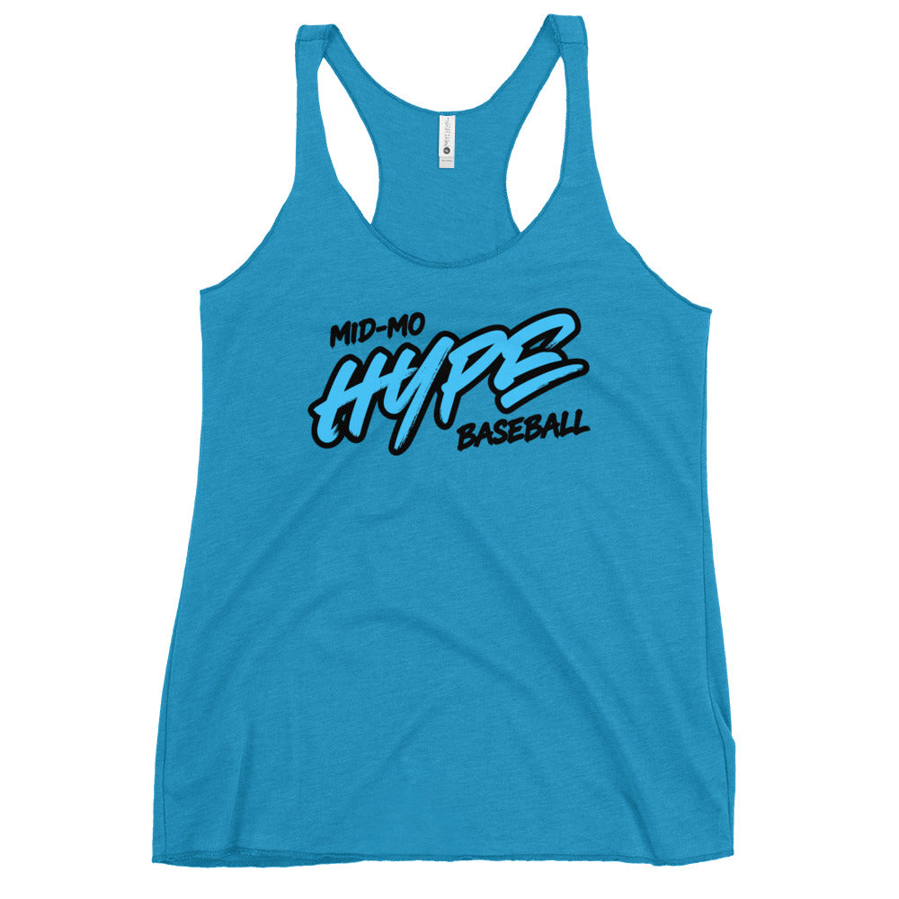 Performance | Thin Racerback Tank Top | Hype Baseball Club | Modern Script Logo