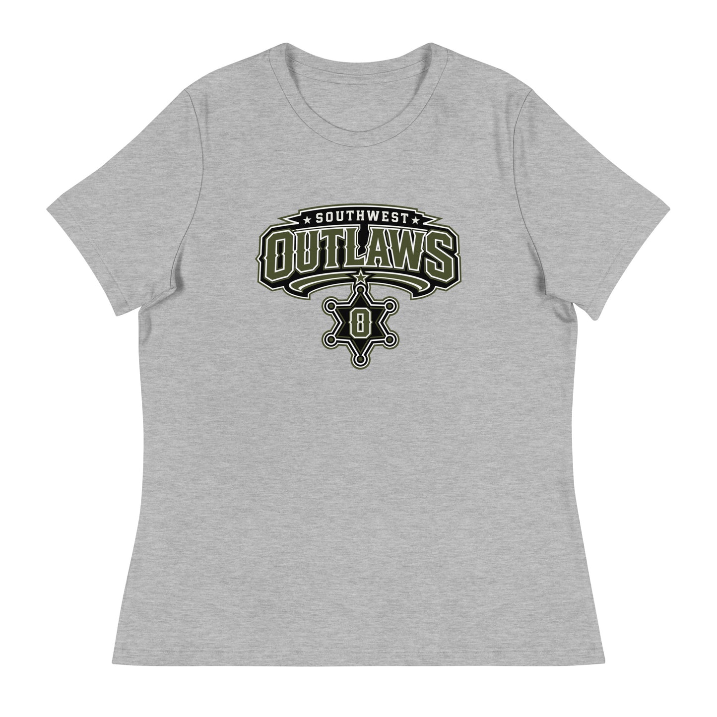 Performance | Women's Relaxed T Shirt | Southwest Outlaws | Frontier Athletics Logo
