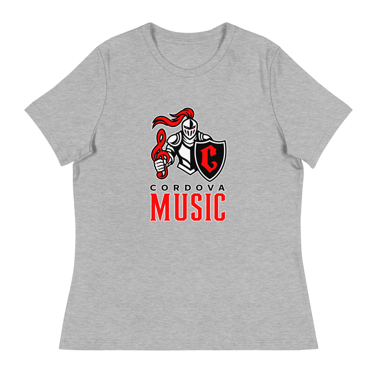 Performance | Women's Relaxed T Shirt | Cordova High Music | Vanguard Logo