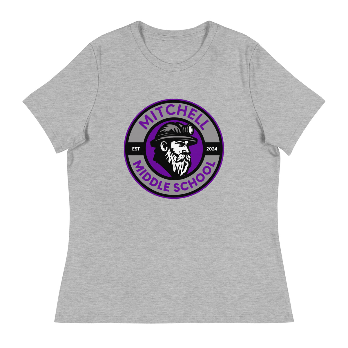 Performance | Women's Relaxed T Shirt | Mitchell Middle School Softball | Badge Logo