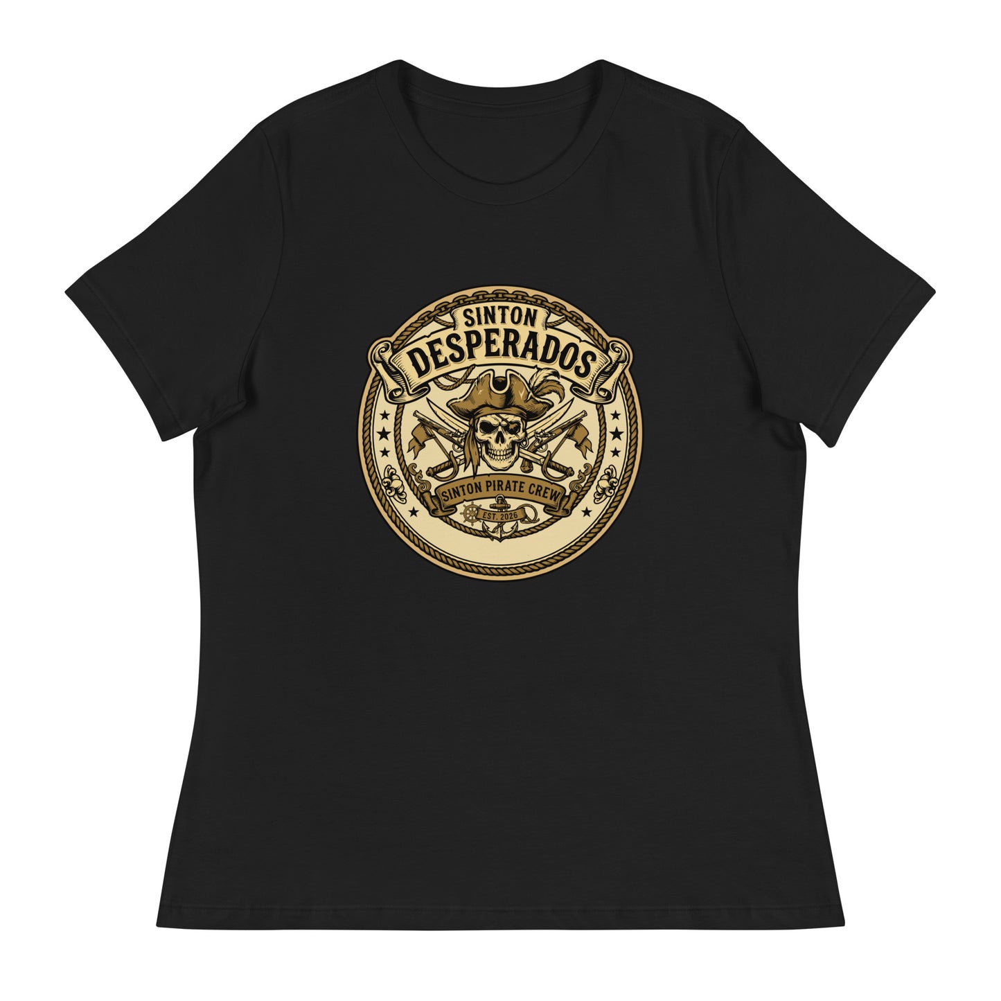 Performance | Women's Relaxed T Shirt | Sinton Desperados Baseball | Badge Logo