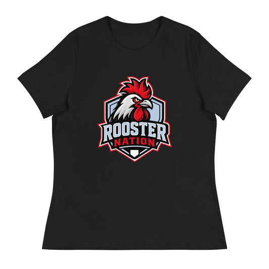 Performance | Women's Relaxed T Shirt | Rooster Nation | Shield Logo