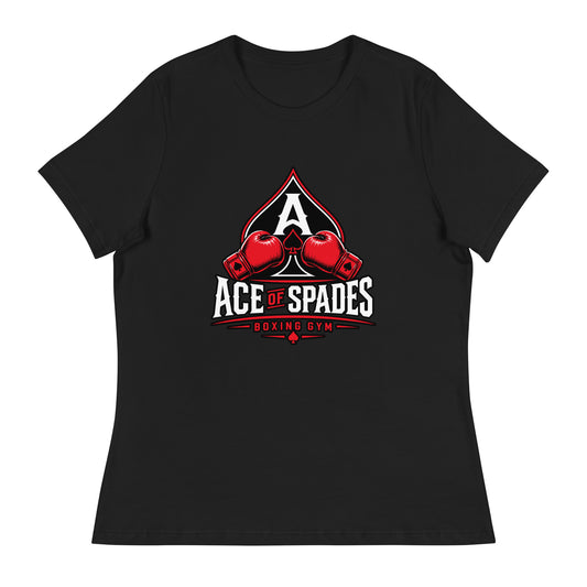 Performance | Women's Relaxed T Shirt | Ace of Spades Boxing Gym | Emblem Logo