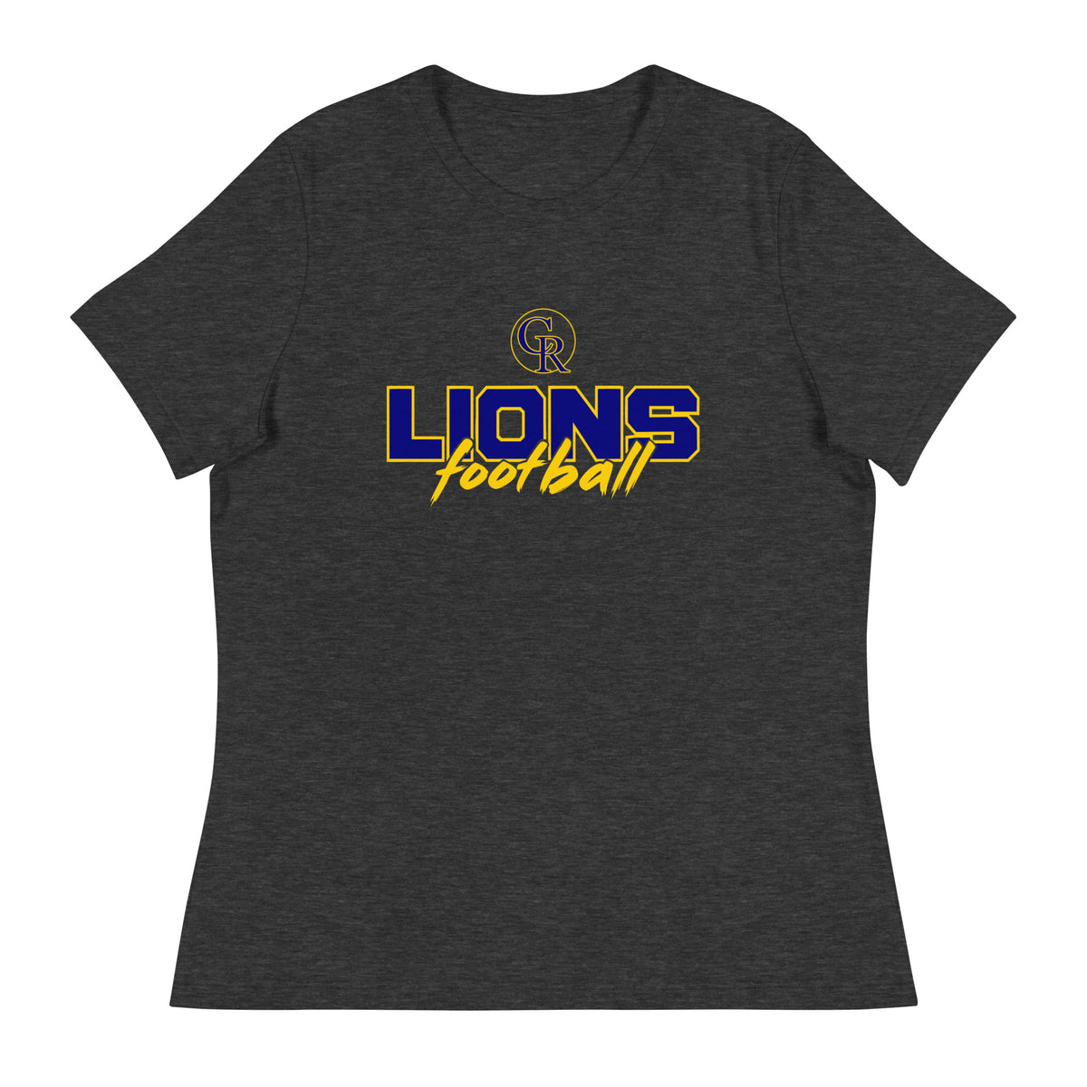 Performance | Women's Relaxed T Shirt | Chestnut Ridge Lions Football | Vanguard Logo