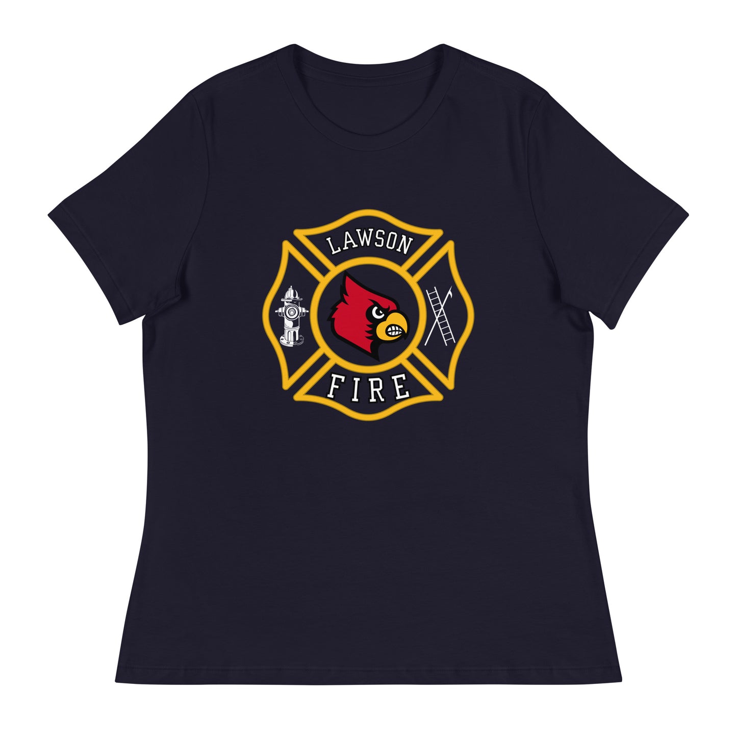 Performance | Women's Relaxed T Shirt | Lawson Fire Department | Crest Logo