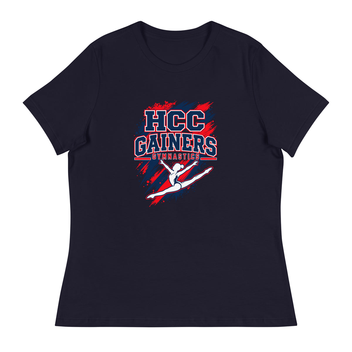 Performance | Women's Relaxed T Shirt | HCC Gymnastics | Crest Logo